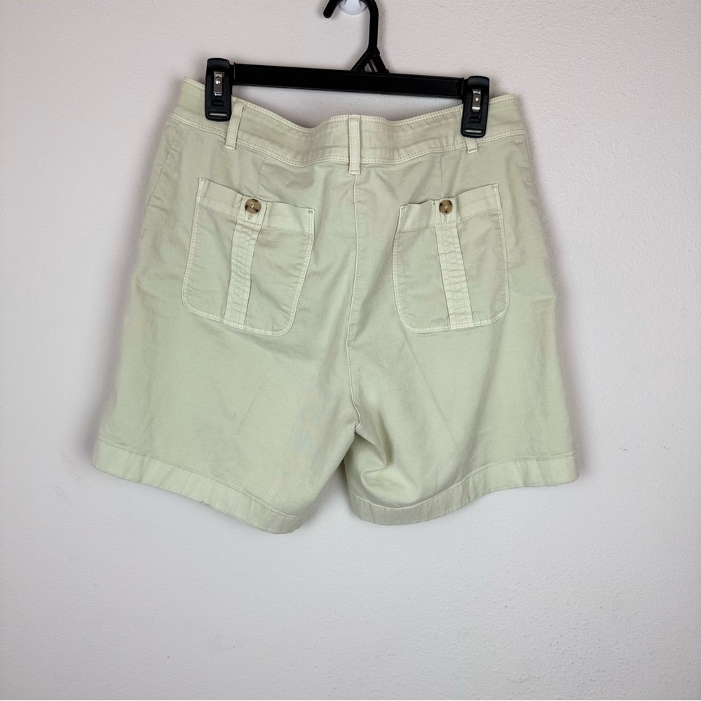J. Jill Green Bermuda Shorts Classic Cotton Blend - Picture 2 of 6
